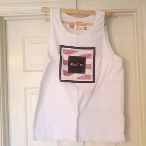XXL RVCA White Men's Tank Top.